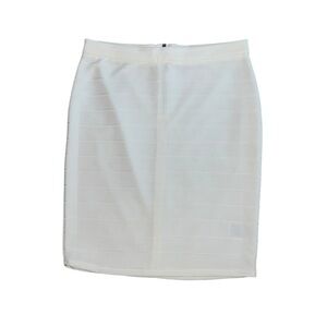 Guess Stretch A-Line Skirt Size Large White